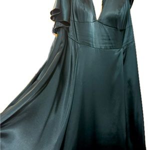 Green Satin Gown Dress Worn Once Size 16